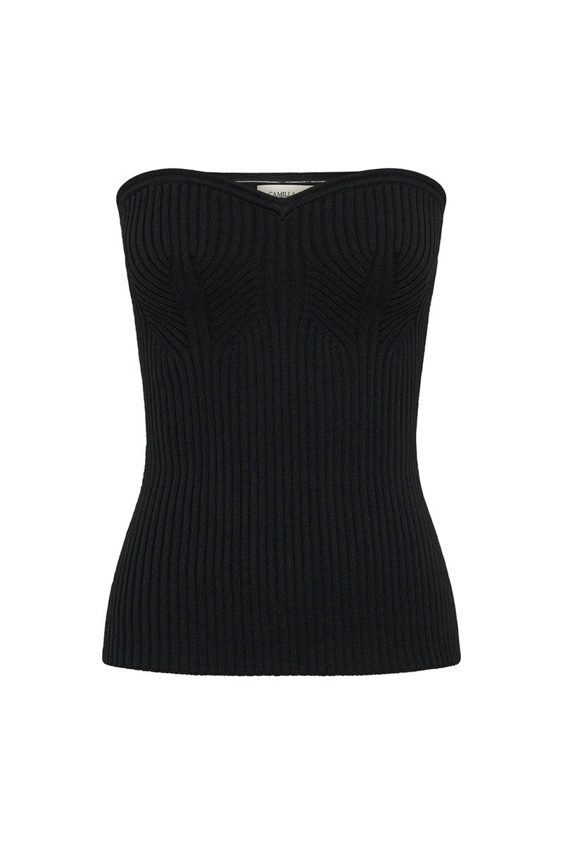 VALENTIN KNIT TOP-BLACK Tops Camilla and Marc XS Black 