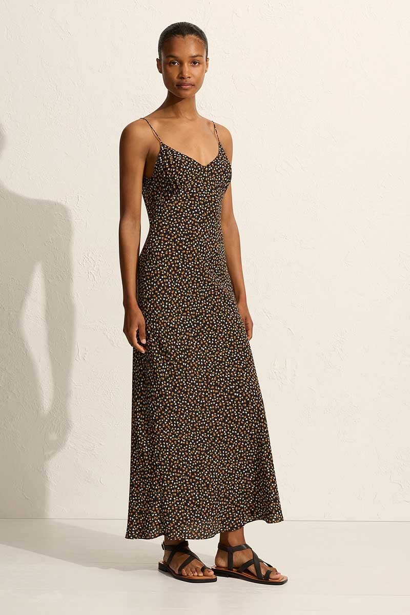 LOW BACK SLIP DRESS-MEADOW Dress Matteau 