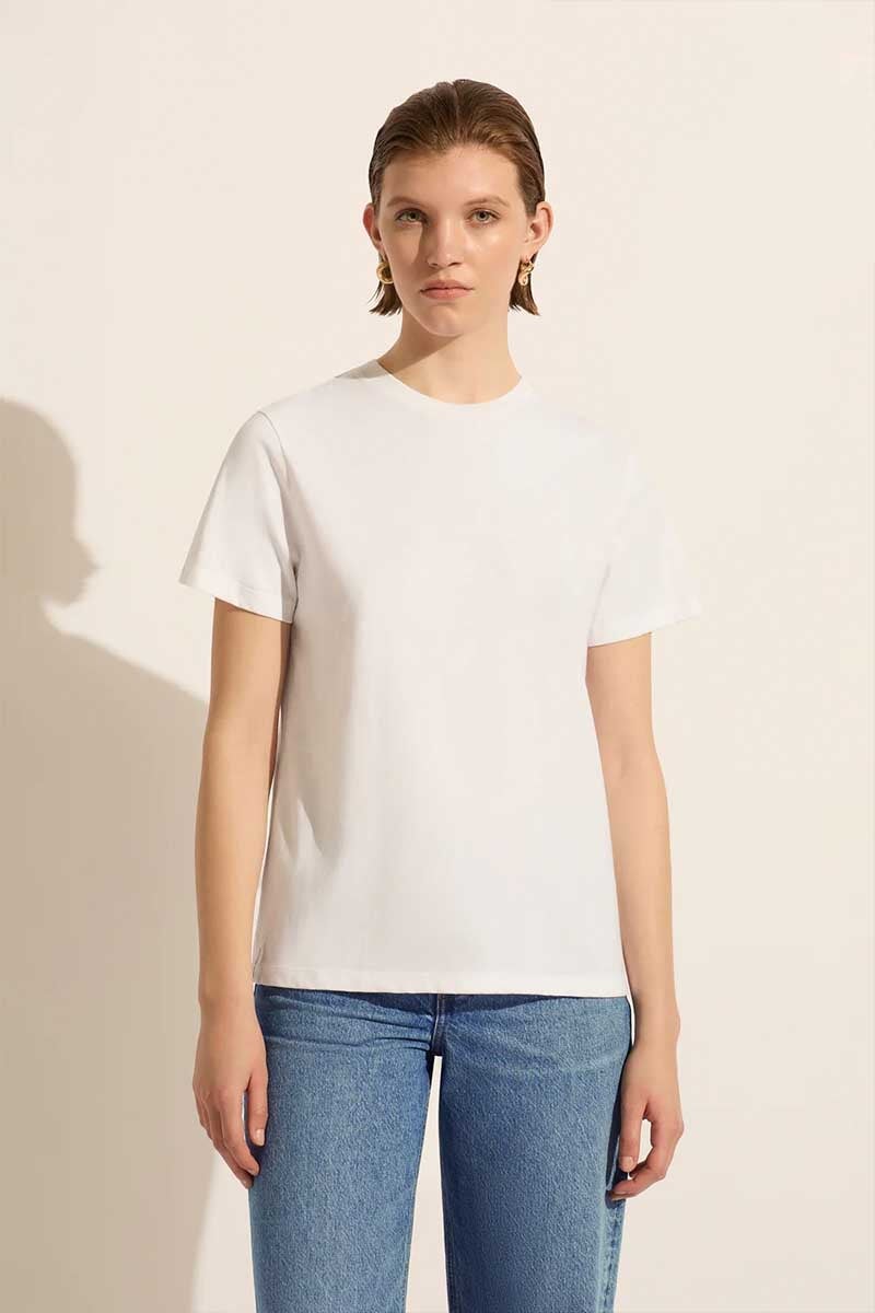 THE GOOD TEE BOYFRIEND-WHITE Tops Outland Denim XS White 