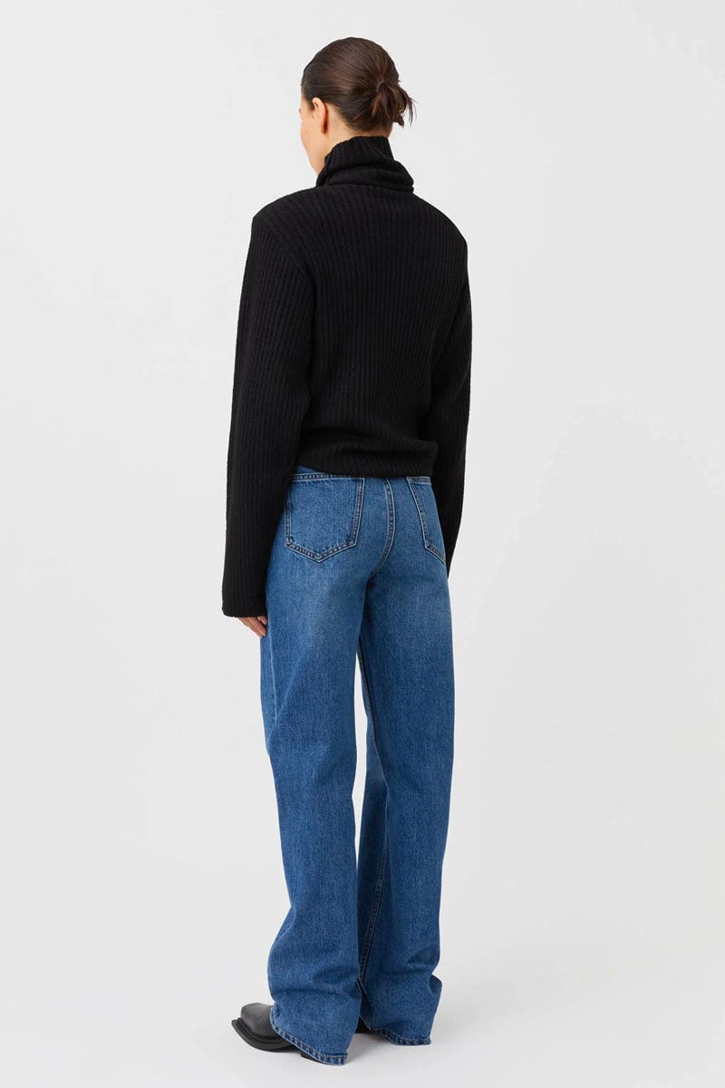 TARO TURTLE KNIT-BLACK Knitwear Camilla and Marc 