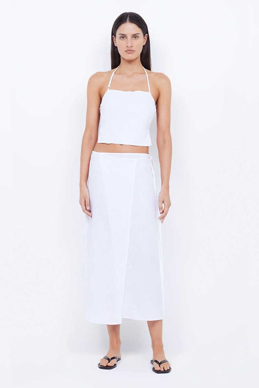 JAYDEN WRAP MIDI SKIRT-IVORY Skirts Bec and Bridge 6 Ivory 
