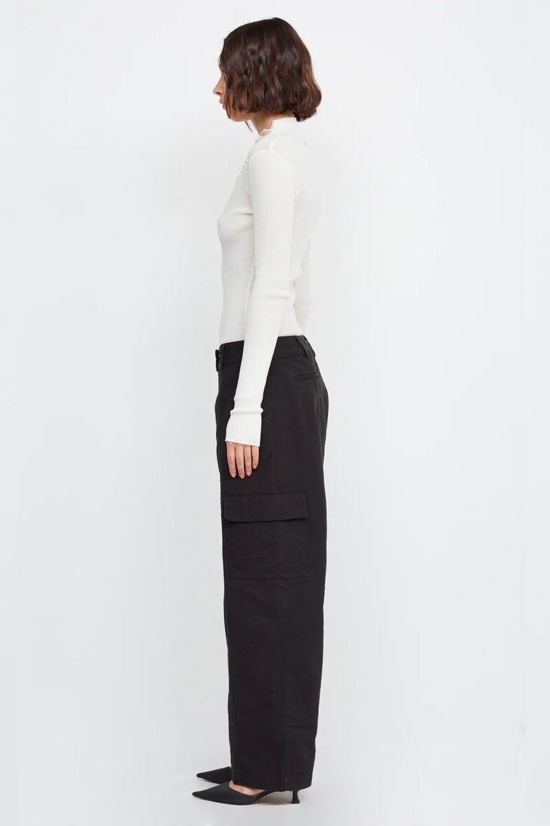 MEADOW SNAP LS KNIT TOP-IVORY Tops Bec and Bridge 