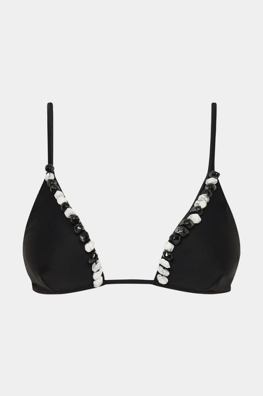 BACI BEADED STRING TOP-BLACK Swim SIR. 