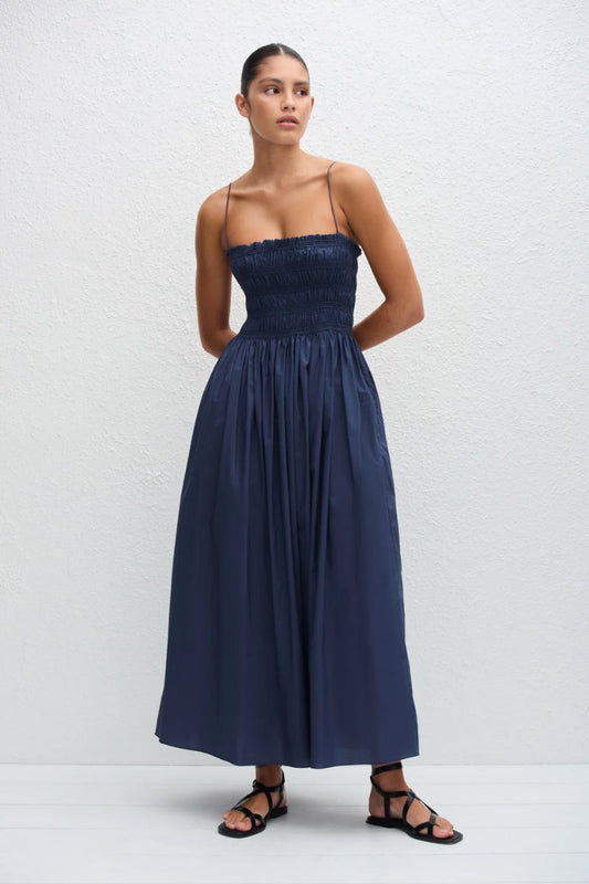 SHIRRED BODICE DRESS-DUSK Maxi Dress Matteau 