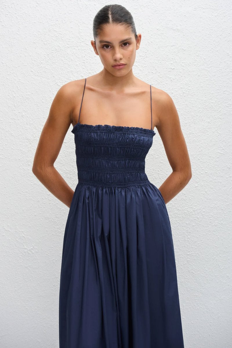 SHIRRED BODICE DRESS-DUSK Maxi Dress Matteau 