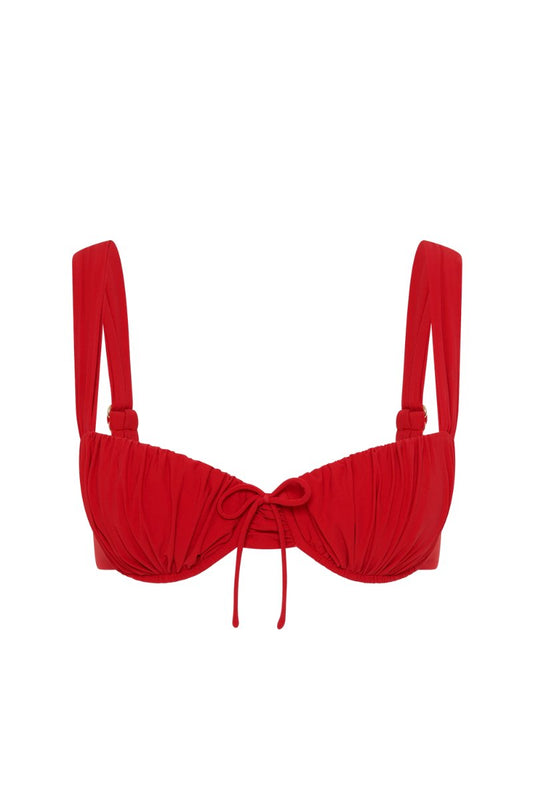DINARD BIKINI TOP-RED Swim Faithfull the Brand
