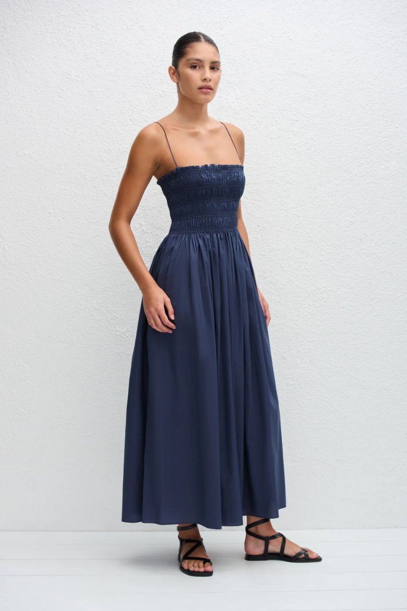 SHIRRED BODICE DRESS-DUSK Maxi Dress Matteau 