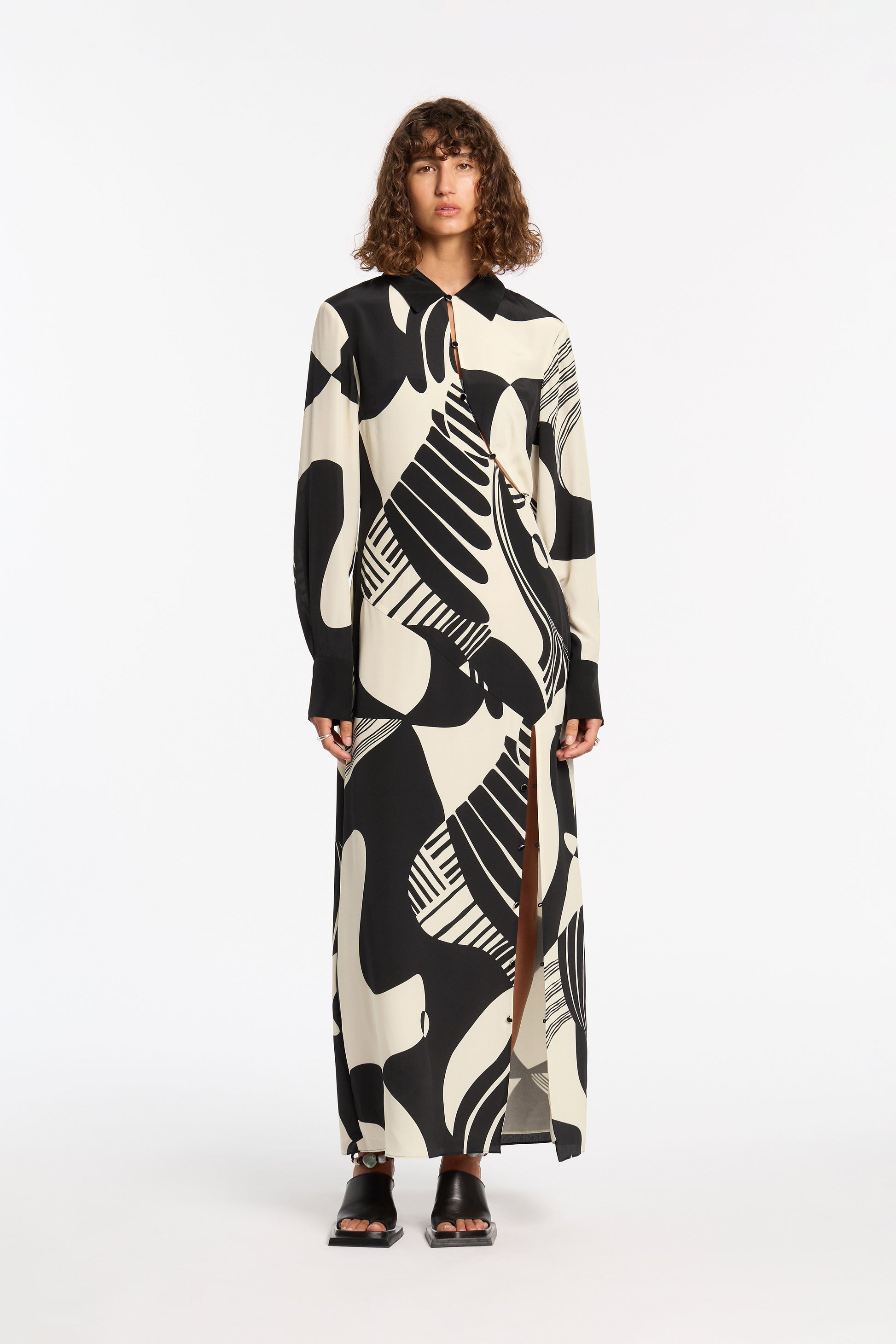 REALISME BUTTONED SHIRT DRESS-PAPIER Dress SIR. 