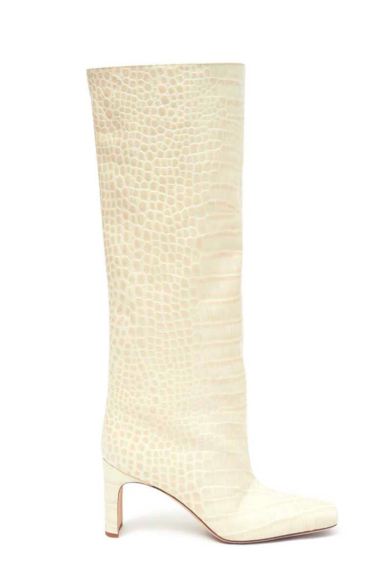 COSMOS KNEE HIGH BOOT-IVORY CROC Shoes Camilla and Marc 