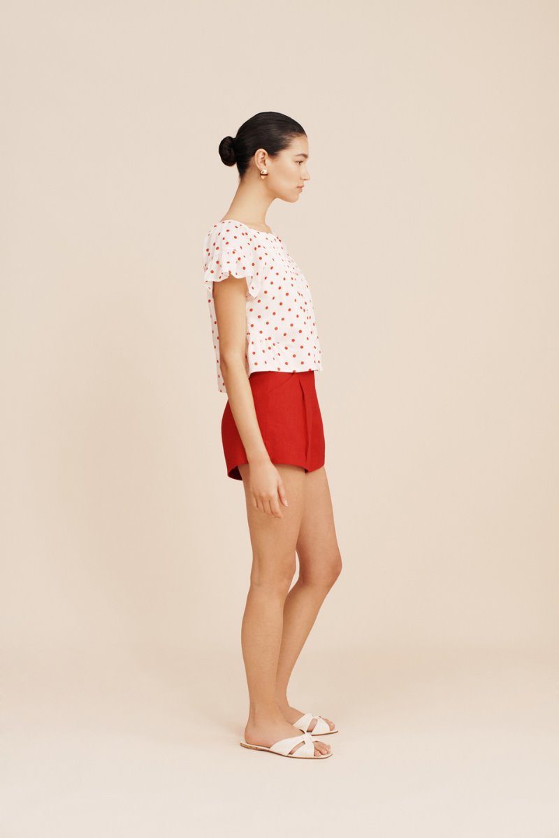 PALOMA BLOUSE-PETITE POLKA DOT Tops Posse 