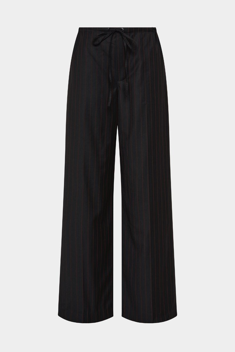 SORRENTINO DRAWSTRING PANT-RED PIN STRIPE Pants SIR. 