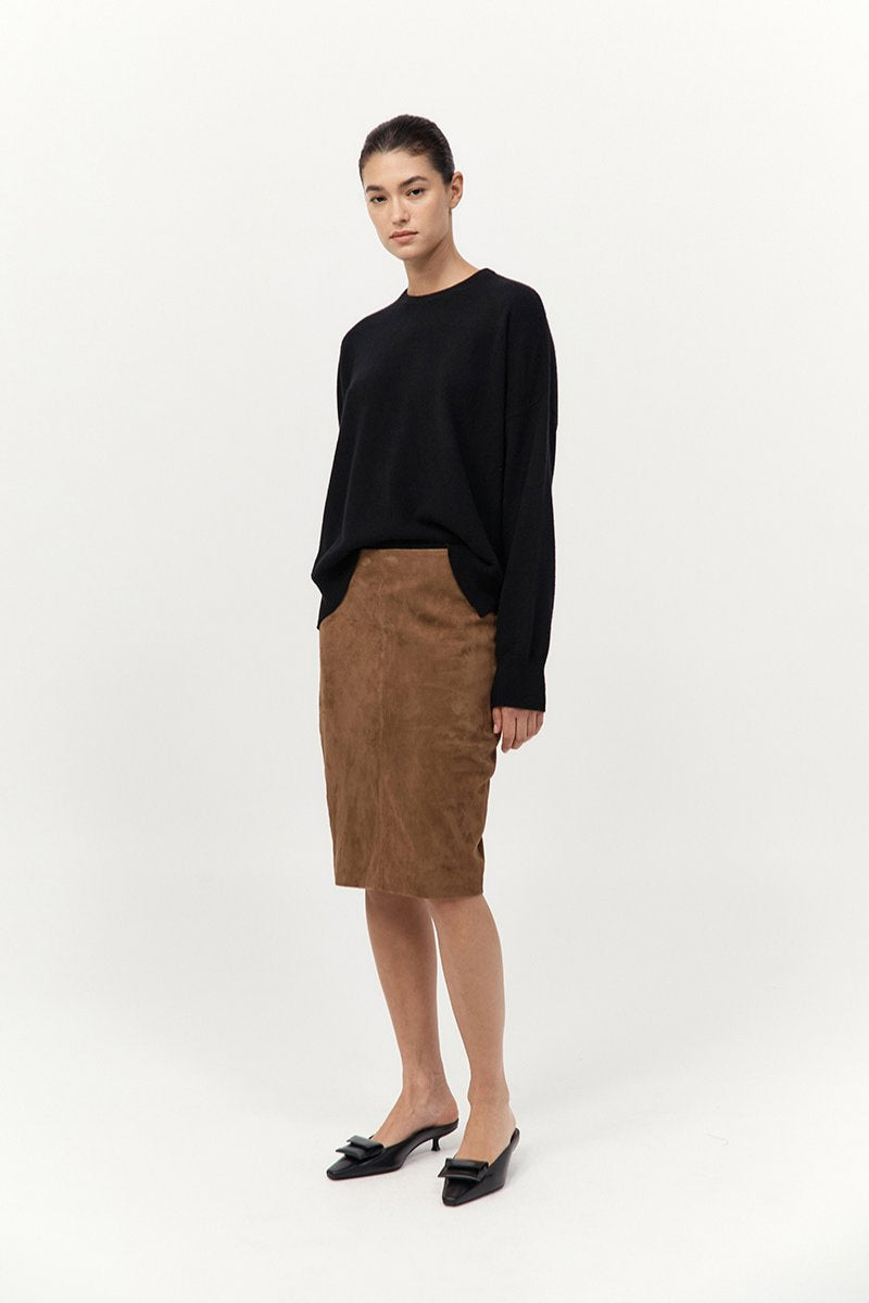 CASHMERE SWEATER-BLACK Knitwear ST AGNI 