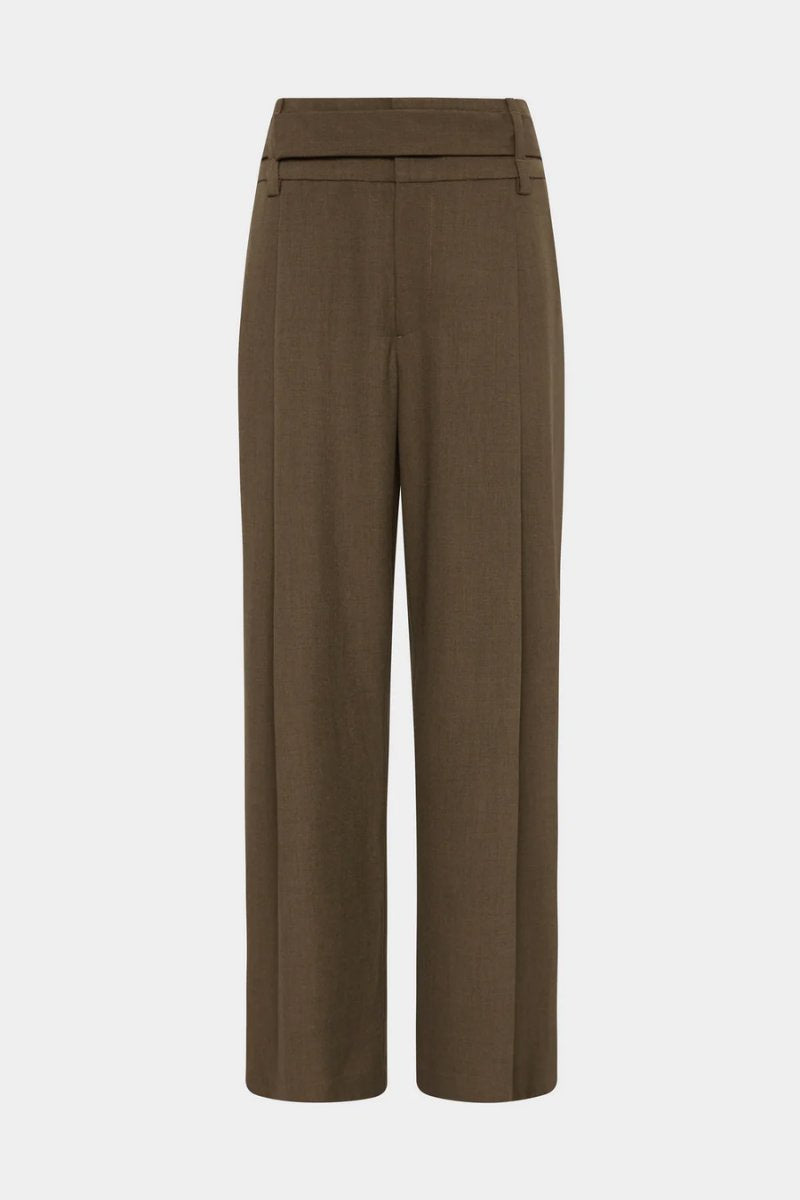 SARTORIA BELTED TROUSER-CHOCOLATE MARLE Pants SIR. 