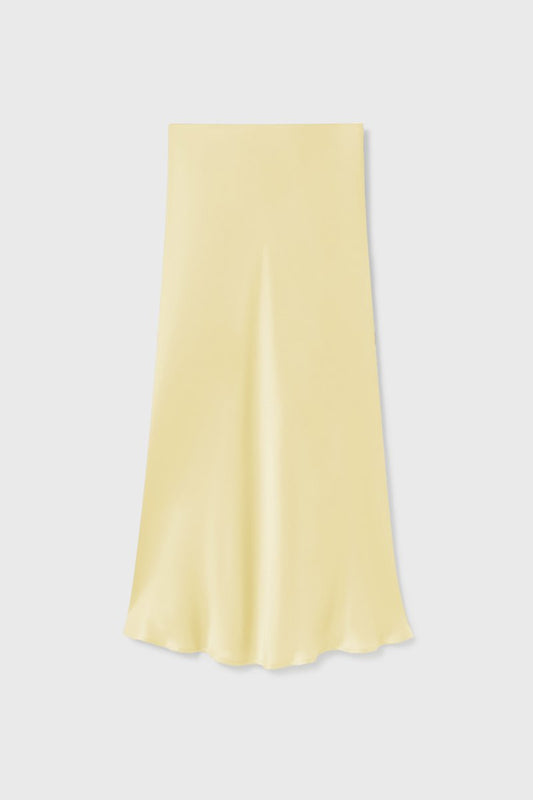 LONG BIAS CUT SKIRT-VANILLA FLOWER Skirts Silk Laundry 