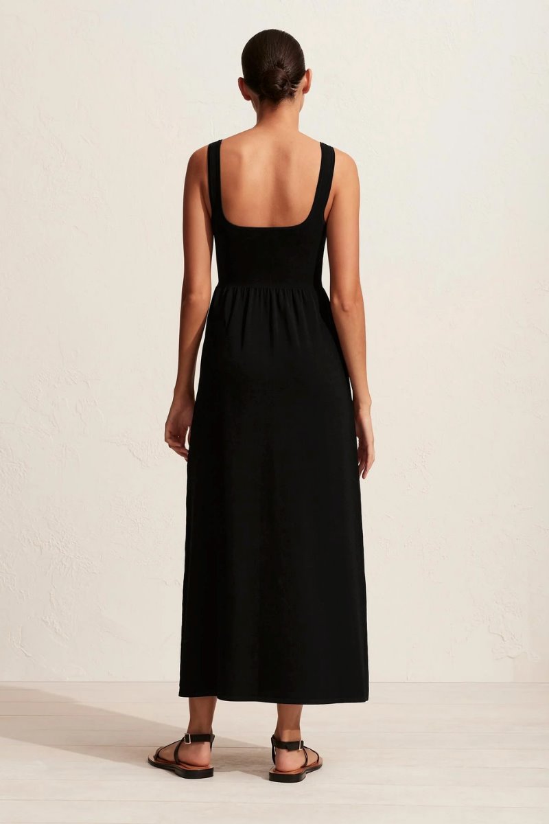 CLASSIC KNIT DRESS-BLACK Midi Dress Matteau 