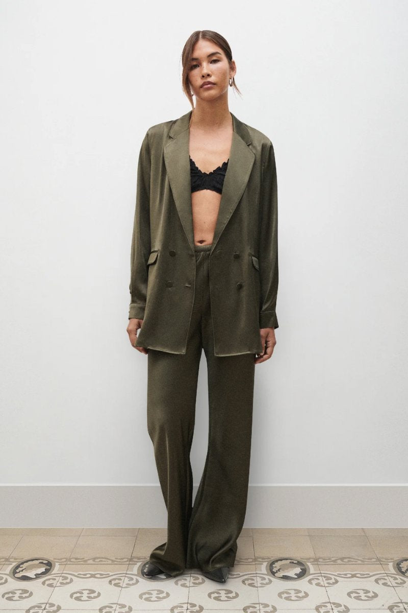 BIAS CUT PANTS-PINE Pants Silk Laundry 