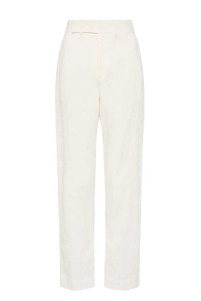 COBIE MID RISE STRAIGHT LEG TROUSER-PEARL Pants ANTIPODEAN 