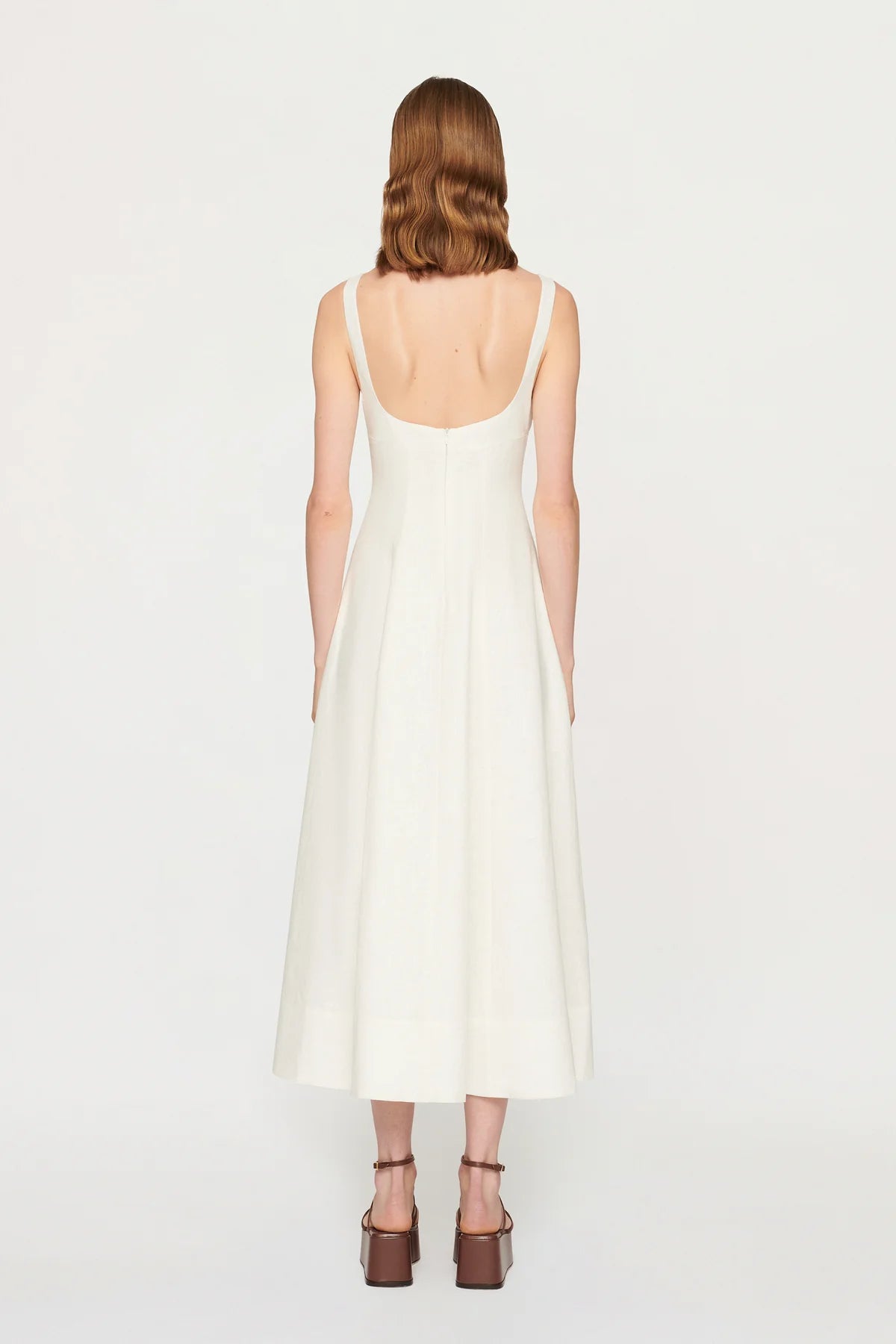 CARLA EMBROIDERED LONGLINE DRESS-CHALK Dress Clea 