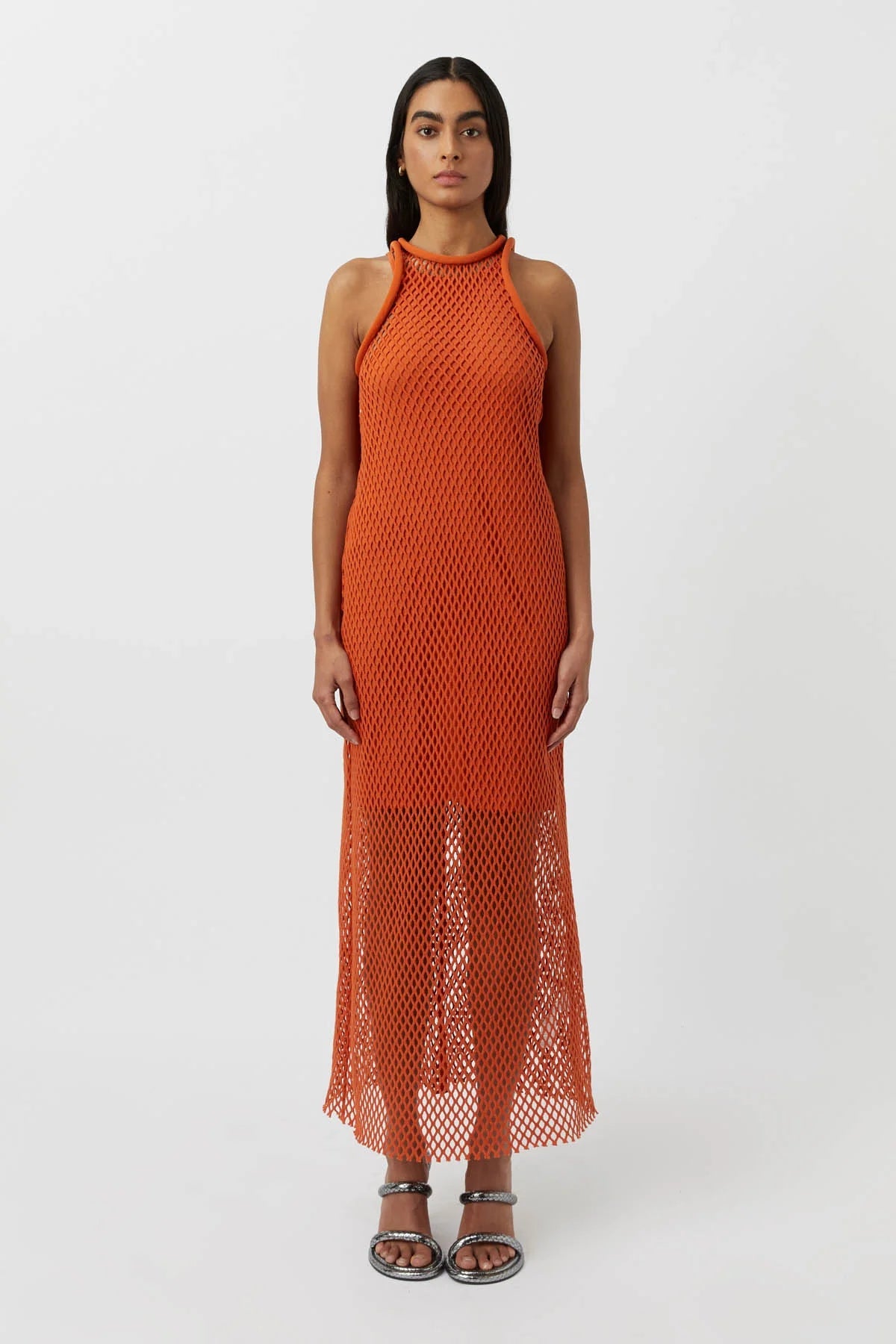 ROSALIND TEXTURED DRESS-ORANGE General Camilla and Marc 