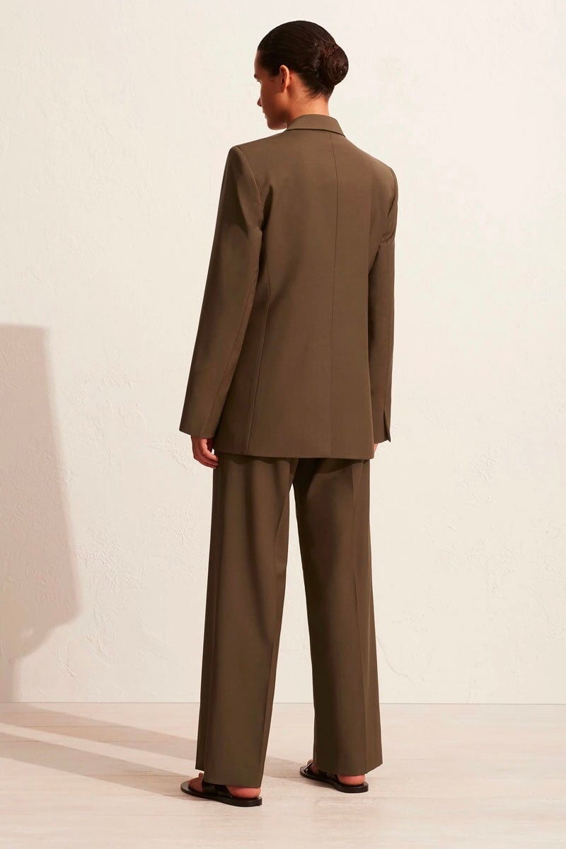 RELAXED TAILORED TROUSER-COFFEE Pants Matteau 