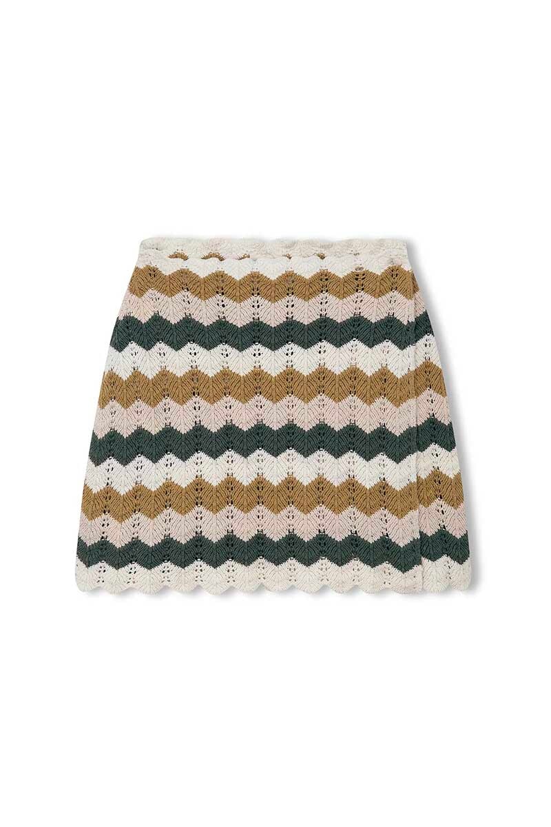 CHEVRON COTTON CROCHET MINI SKIRT-CHEVRON Skirts Zulu and Zephyr 6 Chevron 