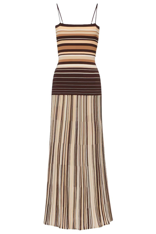 ESENIA KNIT DRESS-APRICOT BROWN Maxi Dress Faithfull the Brand 