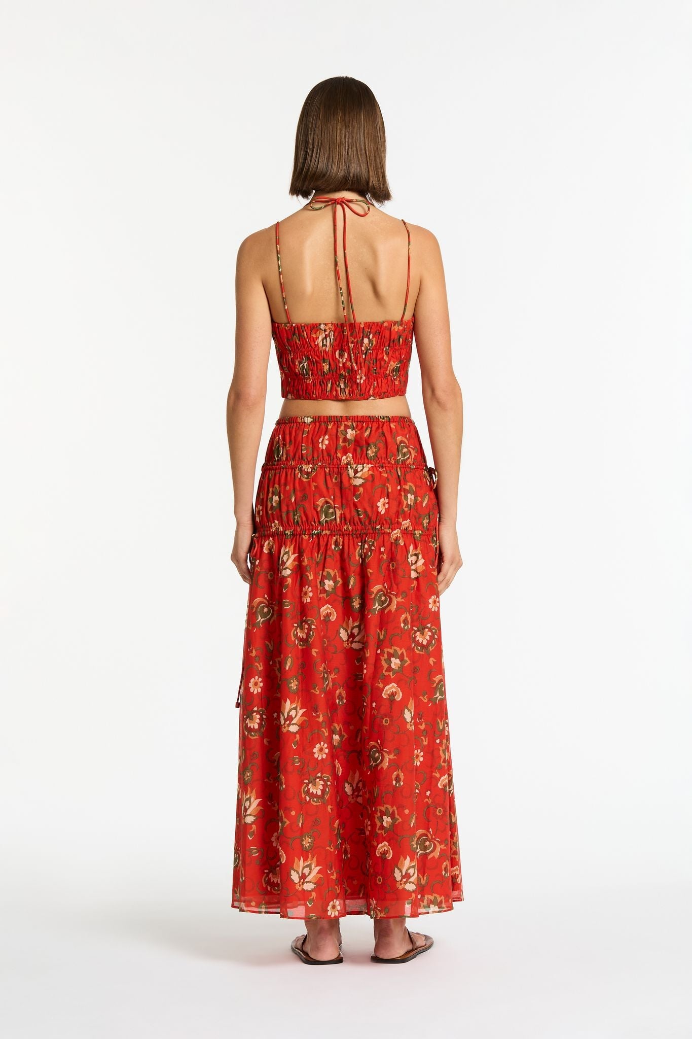 REYES GATHERED MAXI SKIRT-CACTUS FLOWER Skirts SIR. 