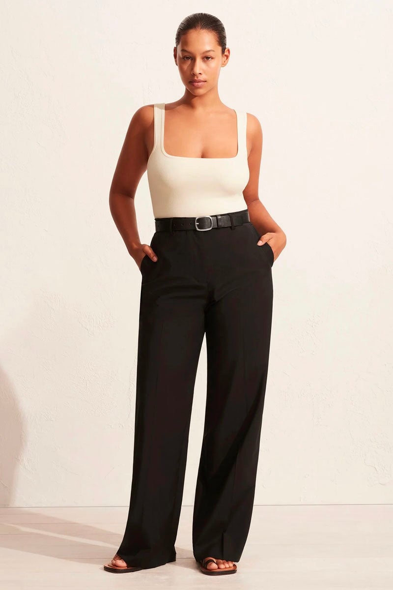 RELAXED TAILORED TROUSER-BLACK Pants Matteau 1 Black 