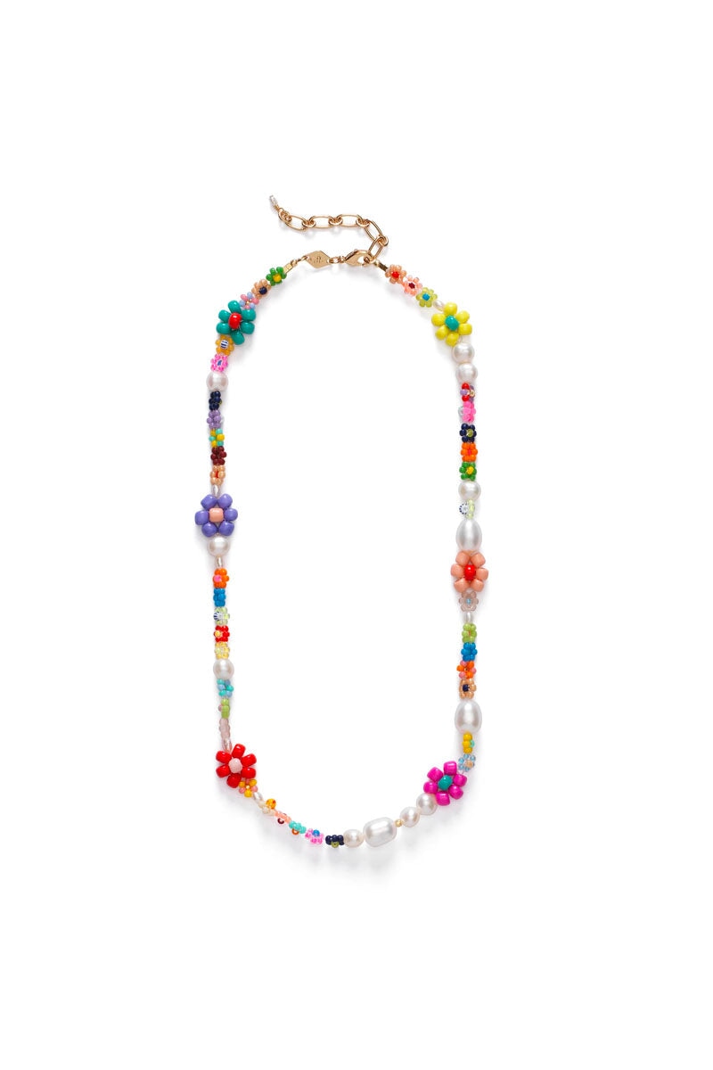 MEXI FLOWER NECKLACE-GOLDEN Jewellery Anni Lu Uni Golden 