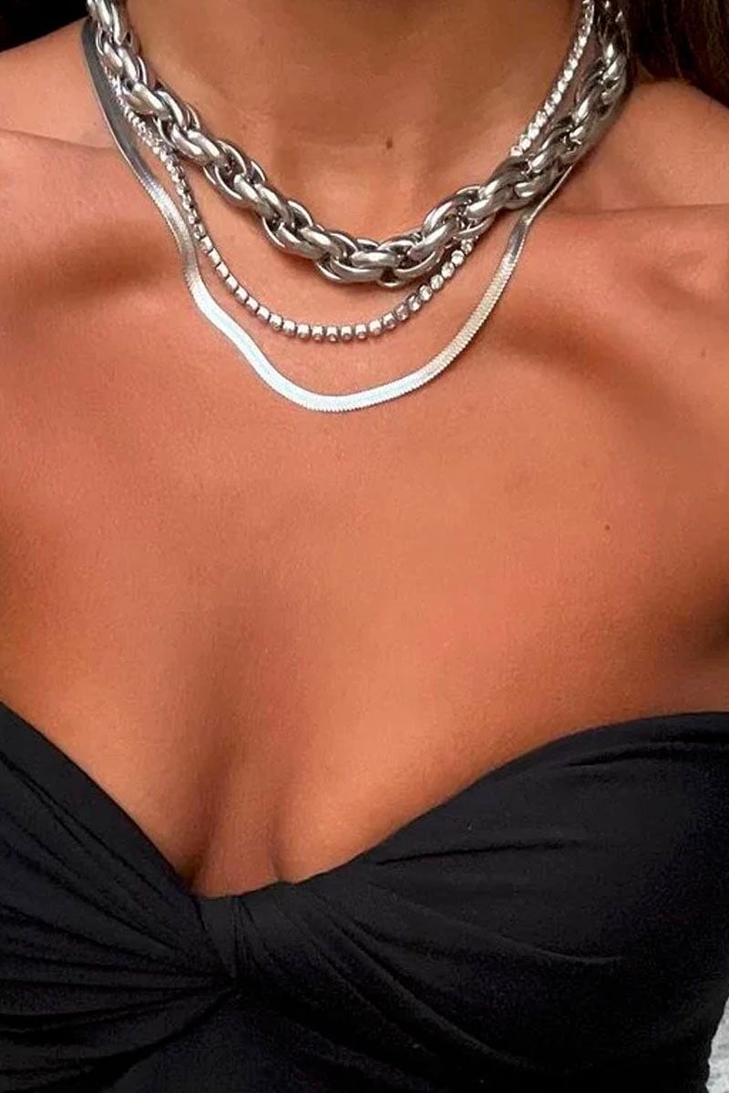 SNAKE CHAIN NECKLACE-GUN Jewellery Anna Rossi Jewellery 