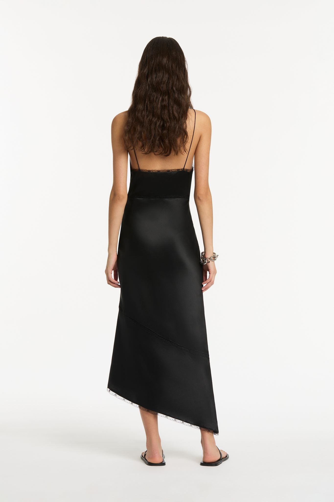 MARTINA V NECK SLIP DRESS-BLACK Dress SIR. 