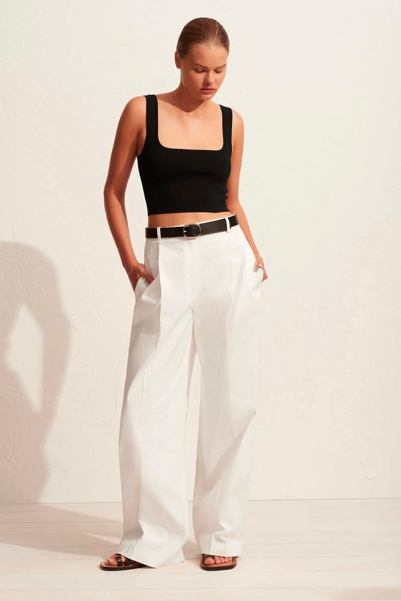NINETIES CROP TANK-BLACK Tops Matteau 1 Black 