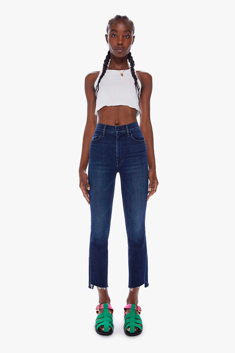 THE INSIDER CROP STEP FRAY-MOVIN ON UP Denim MOTHER 23 Movin On Up 