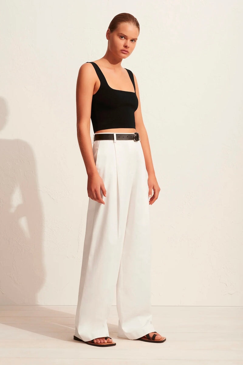 NINETIES CROP TANK-BLACK Tops Matteau 