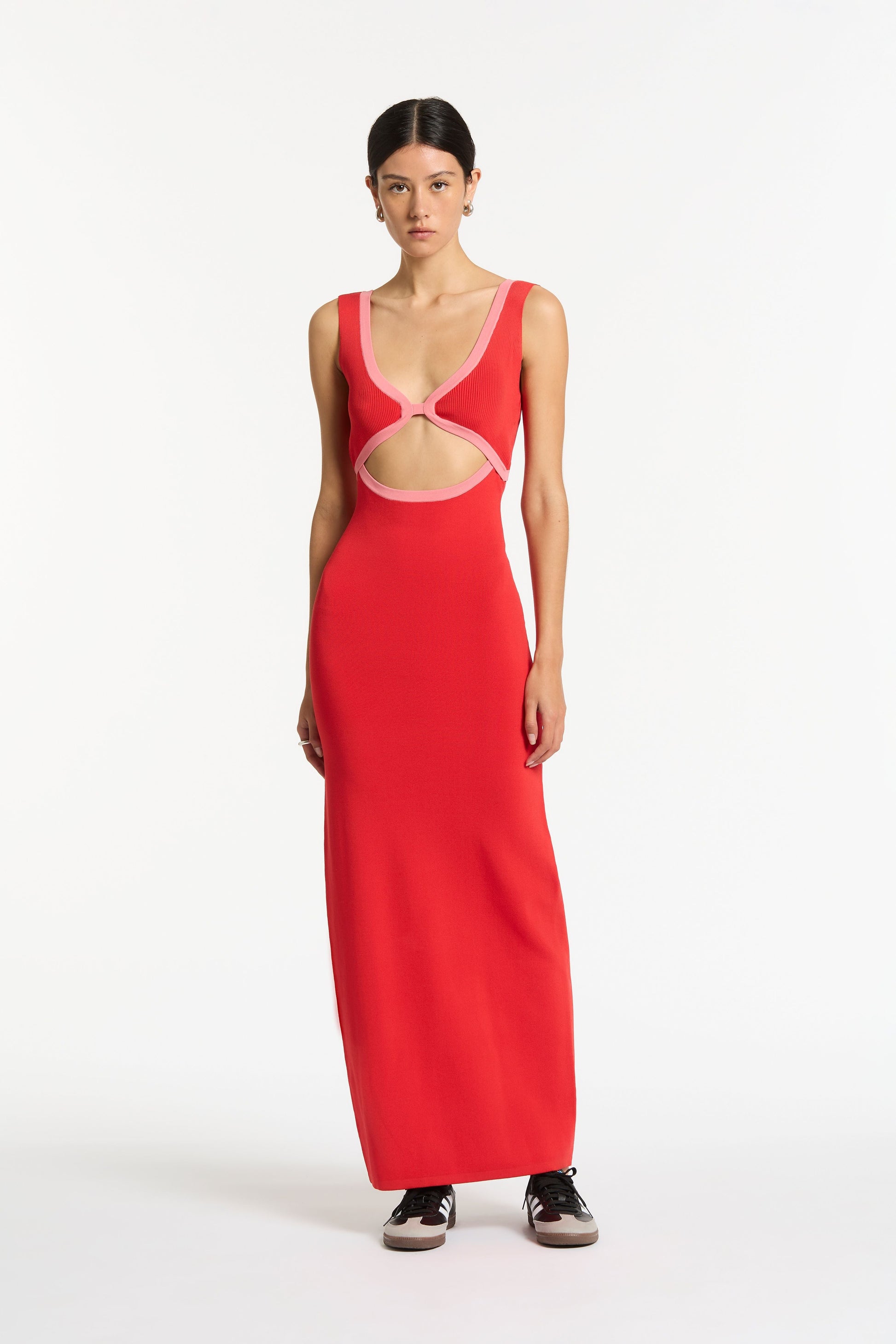 LUPITA SHAPED MIDI DRESS-RUBY Dress SIR. 
