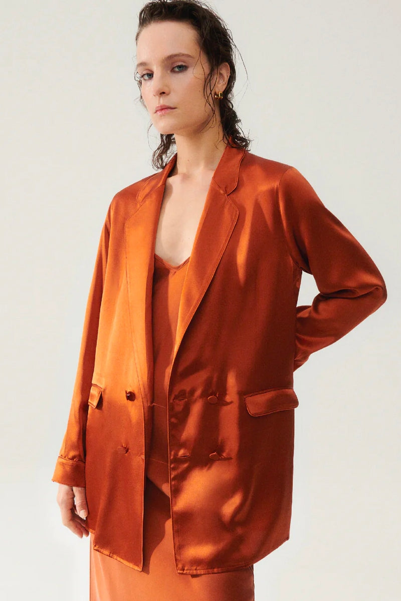 RELAXED BLAZER UMBER-UMBER Jackets Silk Laundry 