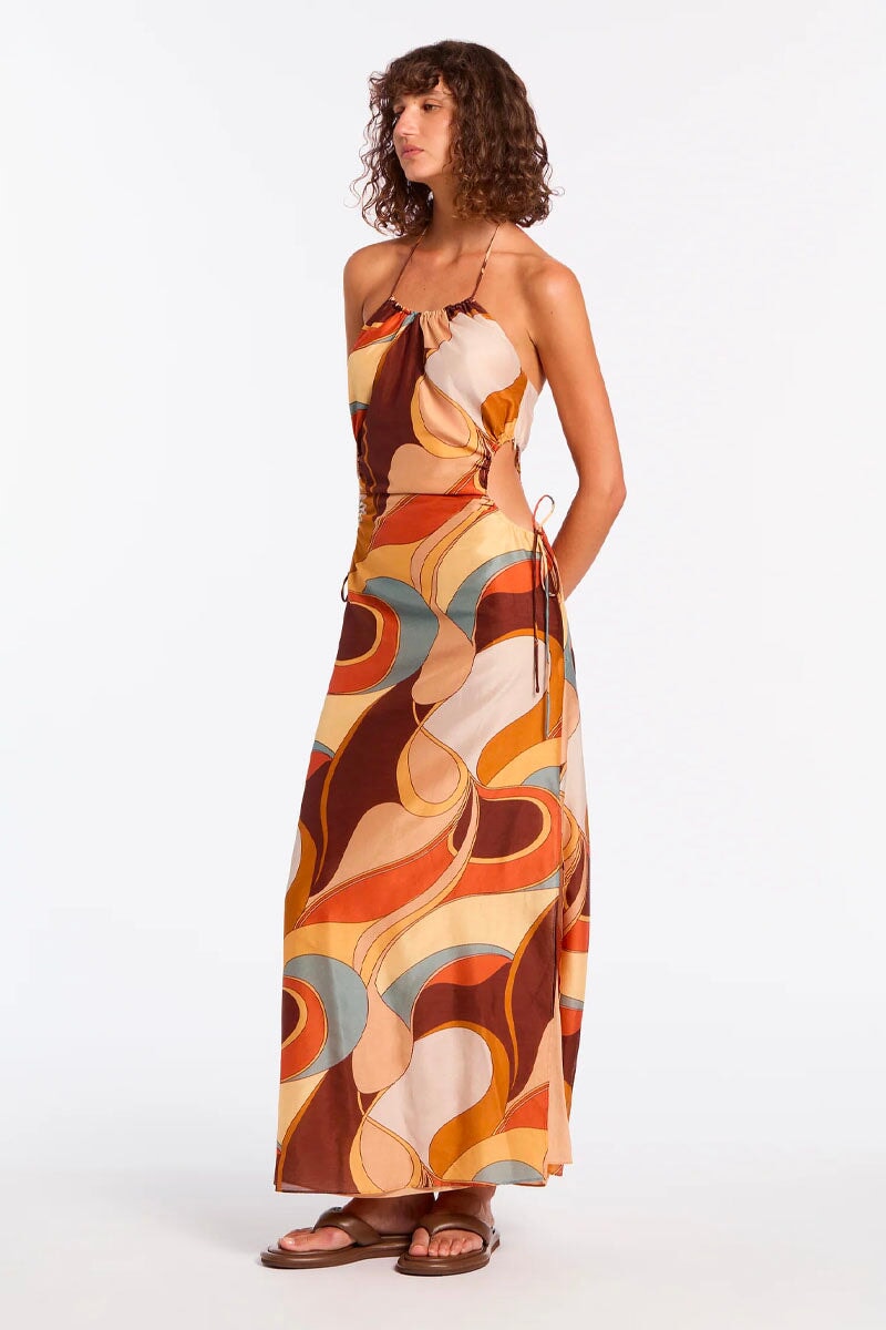 VISTA HALTER MIDI DRESS-VISTA PRINT Dress SIR. 