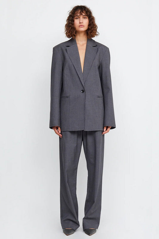 JAMIE BLAZER-CHARCOAL Jackets Bec and Bridge 6 Charcoal 