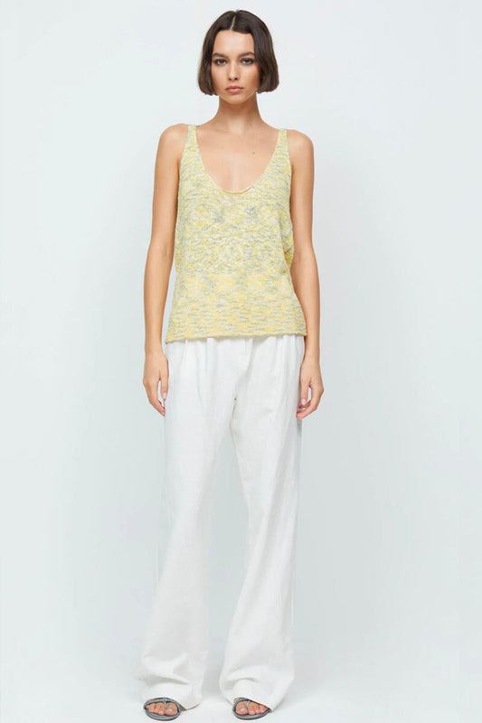 WILLOW KNIT TANK-YELLOW MARLE Tops Bec and Bridge XS Yellow Marle 