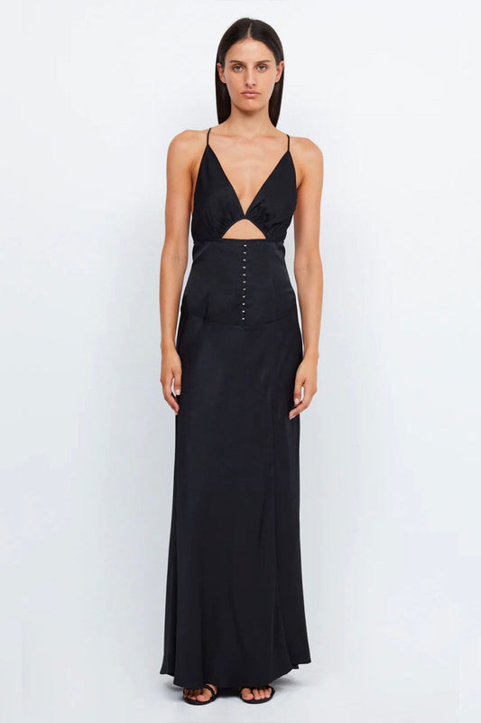 TERESA MAXI DRESS-BLACK Dress Bec and Bridge 6 Black 