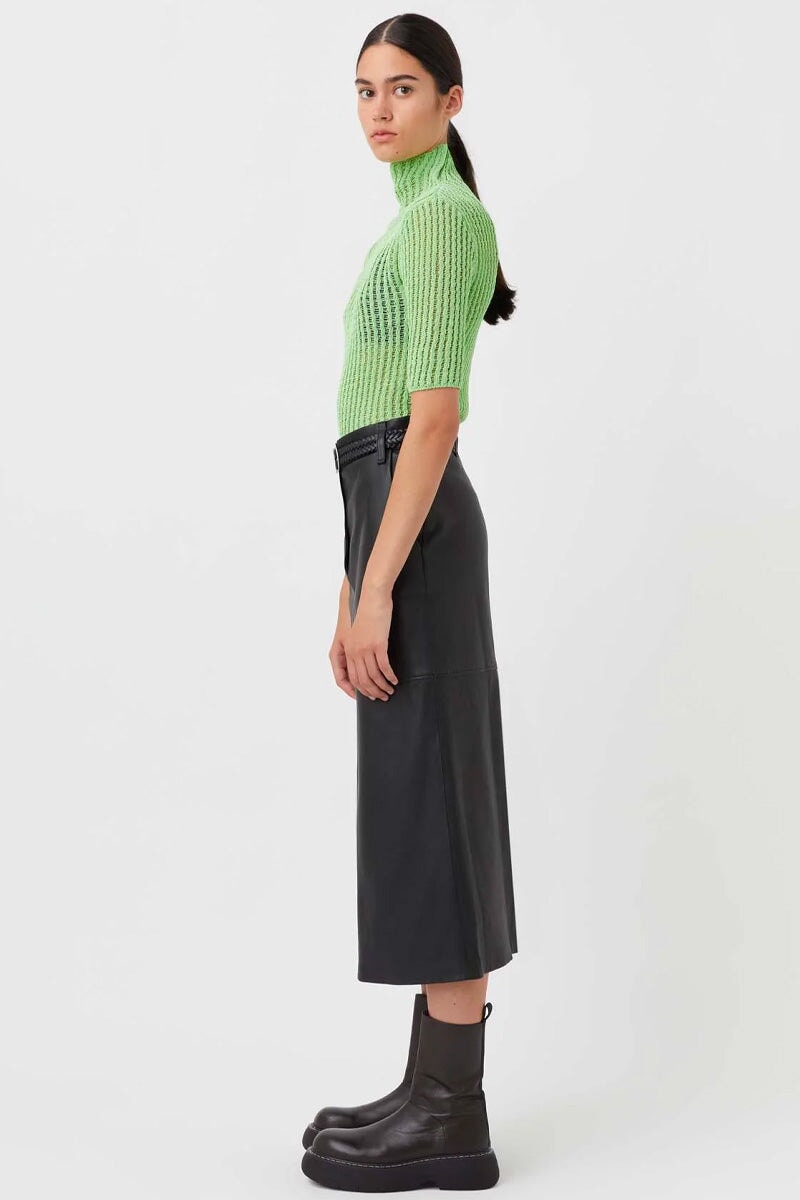 AMBER SHORT SLEEVE KNIT TOP-APPLE Tops Camilla and Marc 
