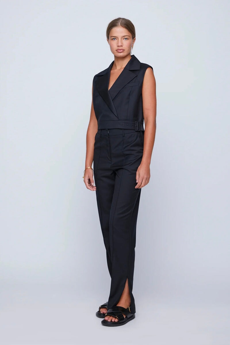 SYBIL VEST-BLACK Tops Anna Quan 