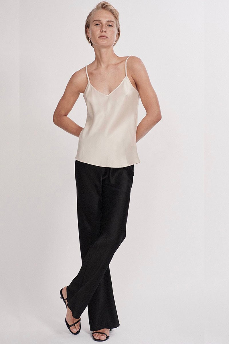 BIAS CUT CAMI HAZELNUT Tops Silk Laundry 