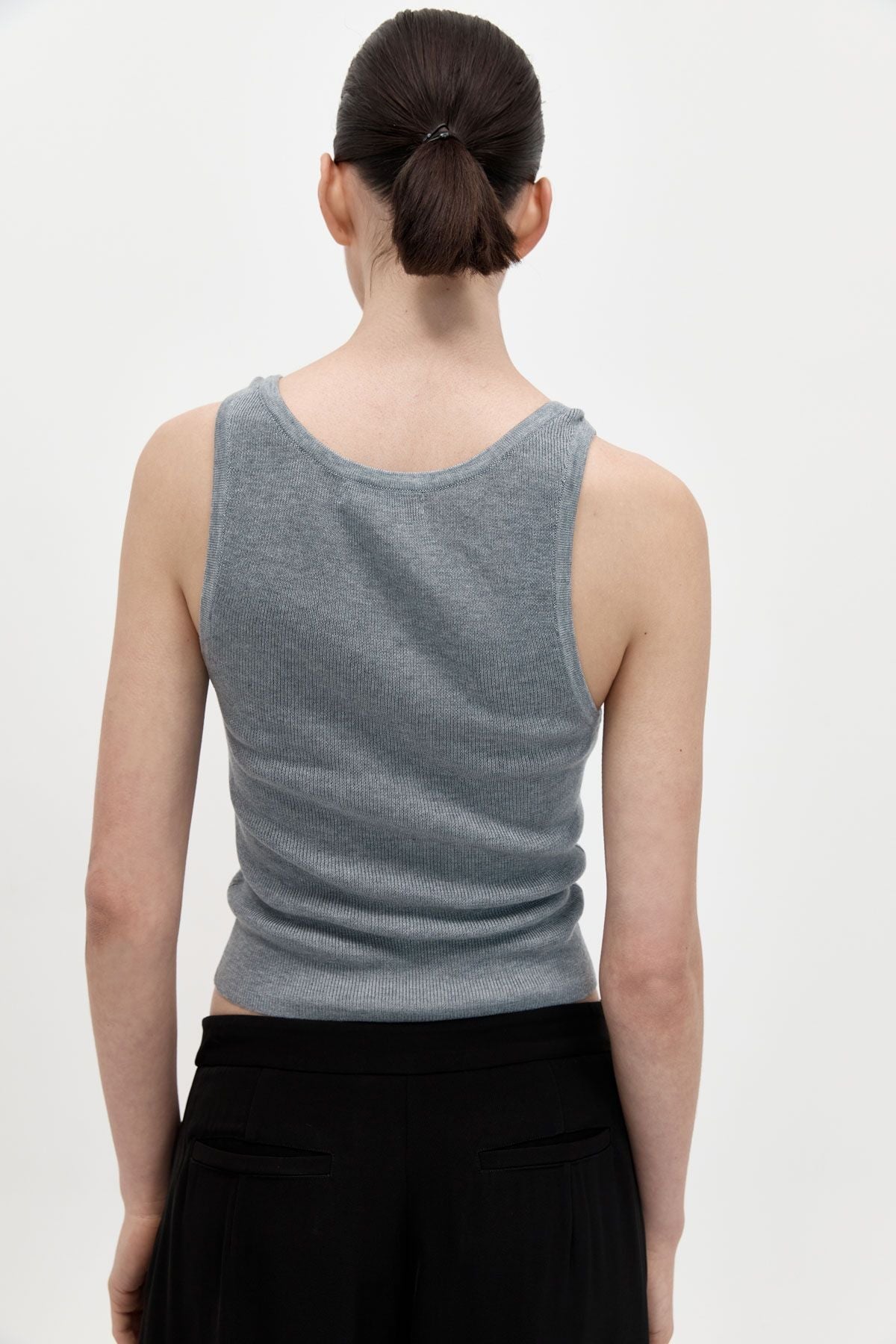 KNIT TANK-GREY MARLE Knitwear ST AGNI 