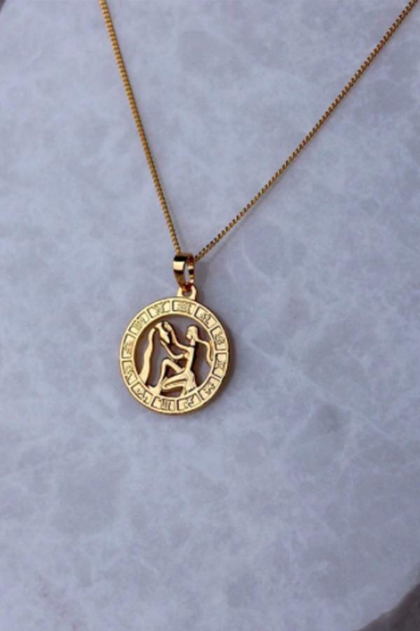COSMIC PENDANT Jewellery Brie Leon NA Aquarius Gold 