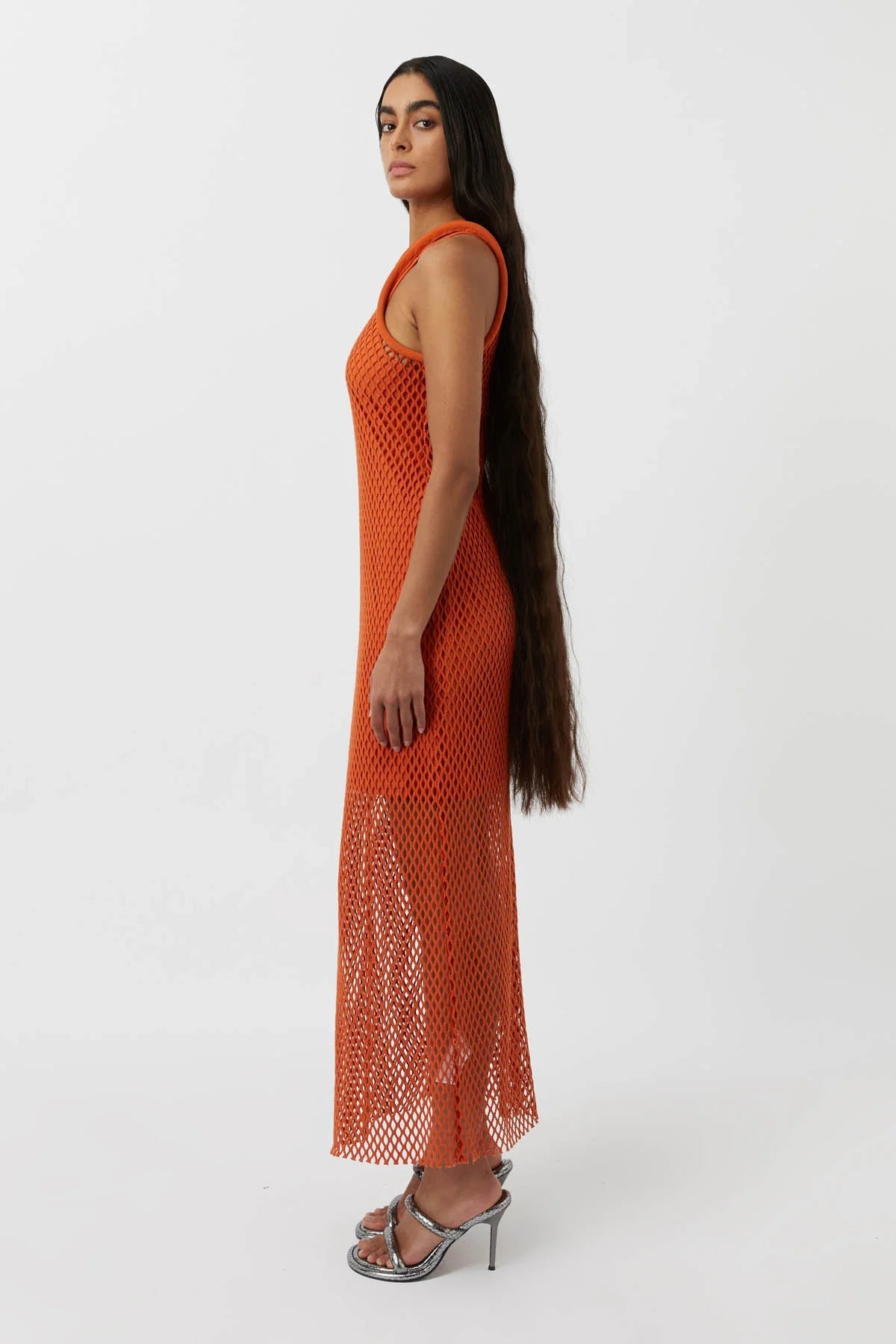 ROSALIND TEXTURED DRESS-ORANGE General Camilla and Marc 6 Orange 