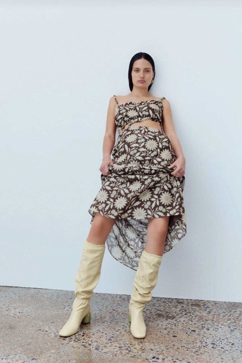 XANITA ASYMMETRICAL CUT OUT DRESS-XANITA PRINT Dress SIR. OP Xanita Print 
