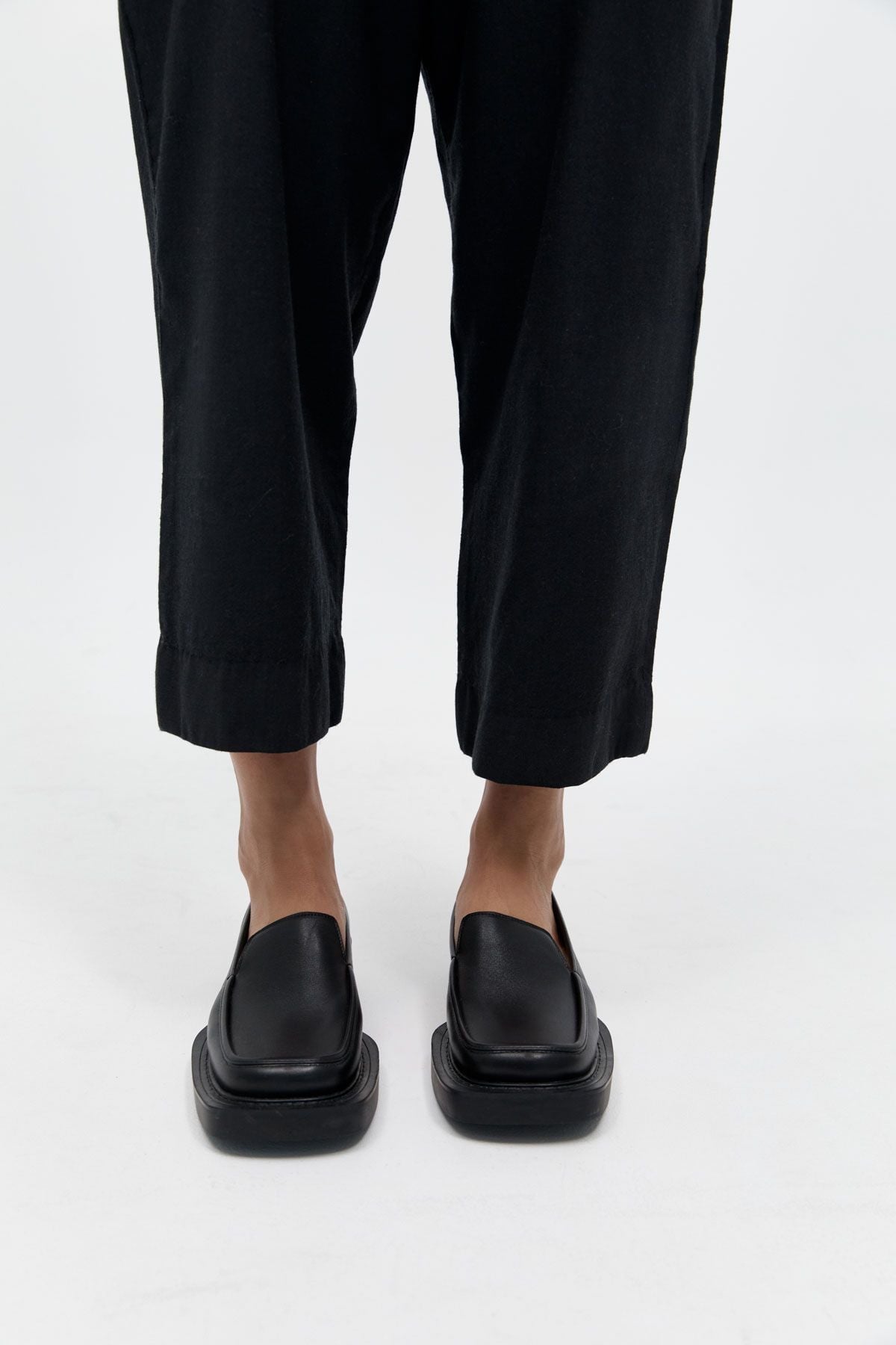SQUARE LOAFER-BLACK Shoes ST AGNI 