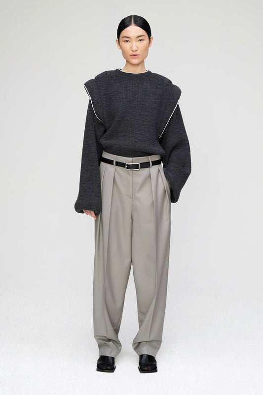 BLAKEY PULLOVER-GREY MELANGE Sweats Róhe 34 Grey Melange 